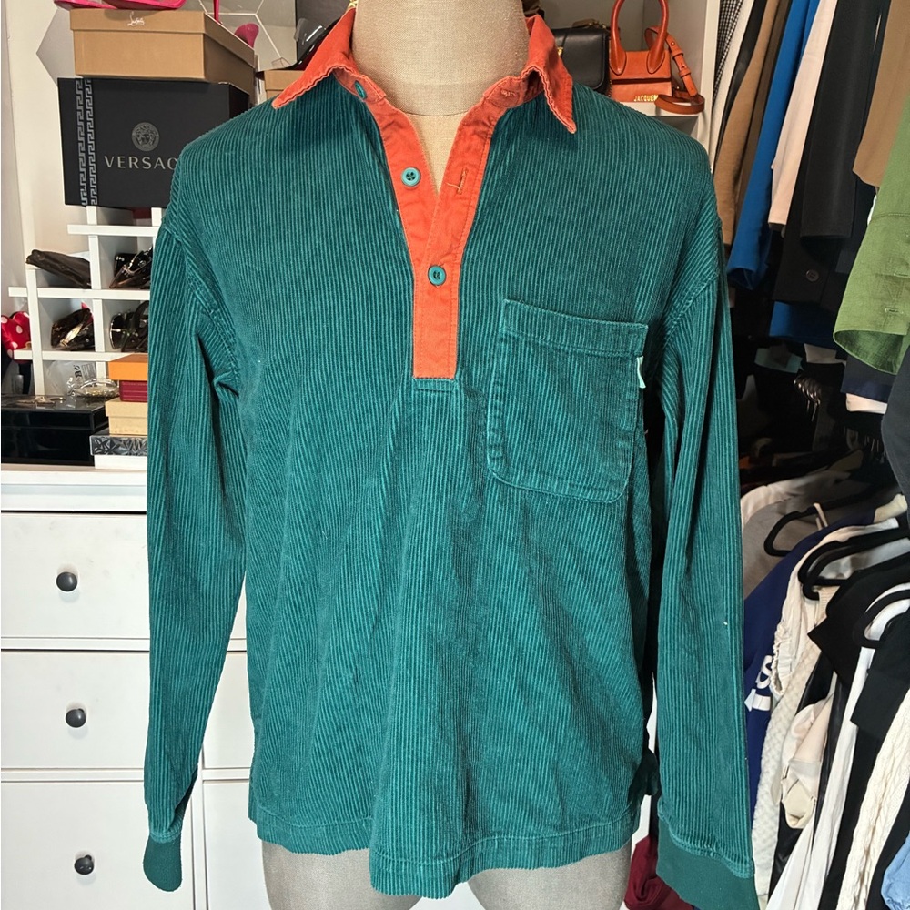Urban Outfitters Teal and Orange Casual Shirt - Picture 2 of 7